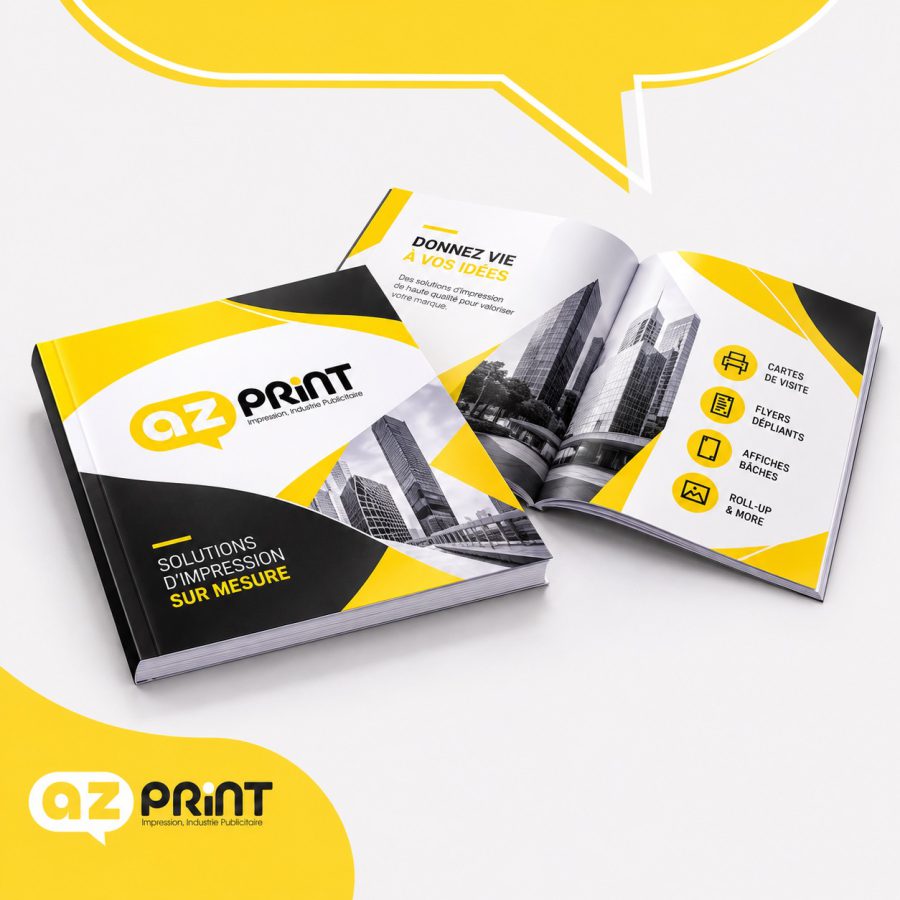 Brochure dos carré collé