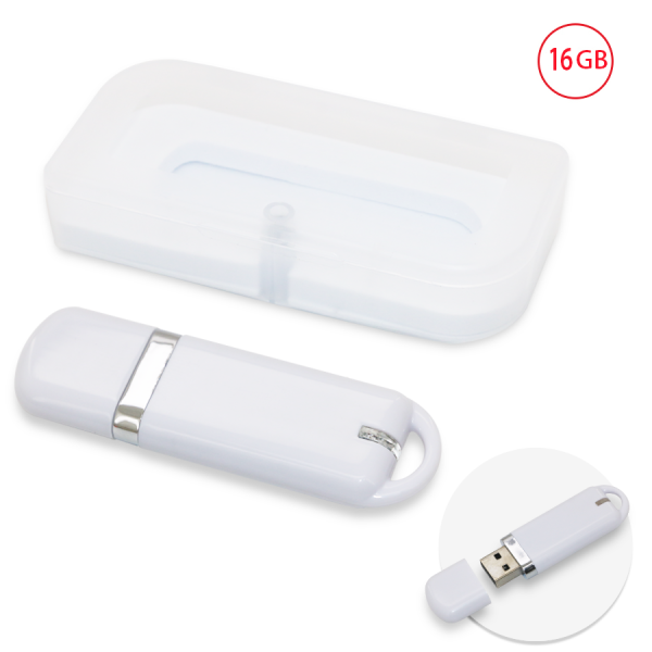 USB Publicitaire 16 GB en Blanc – Image 2