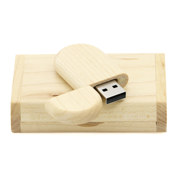 USB 16 GB Personnalisable en Bois forme Oval – Image 5