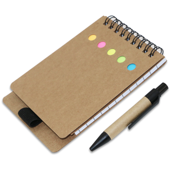 Carnet post-it ecologique avec mini stylo – Image 3